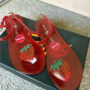 Katy Perry Collections Red Strawberry Jelly Sandals